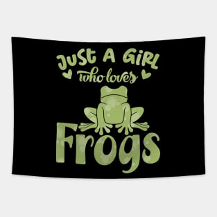 Just A Girl Who Loves Frogs, Splash Greens Tapestry