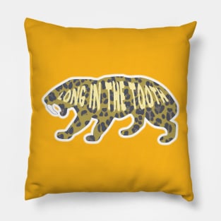Long In The Tooth Saber Toothed Tiger Sabretooth Cat Pillow
