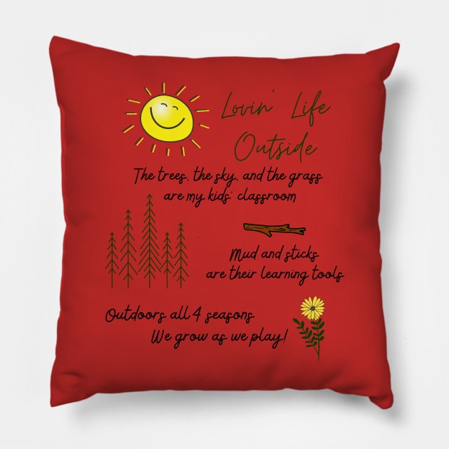 Adult shirt & gear Pillow by Lovin' Life Outside 