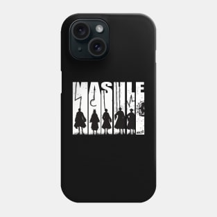 Mashle Magic and Muscles Black and White Vintage Anime Characters Mash Lemon Finn Lance and Dot with Adler Symbol Phone Case