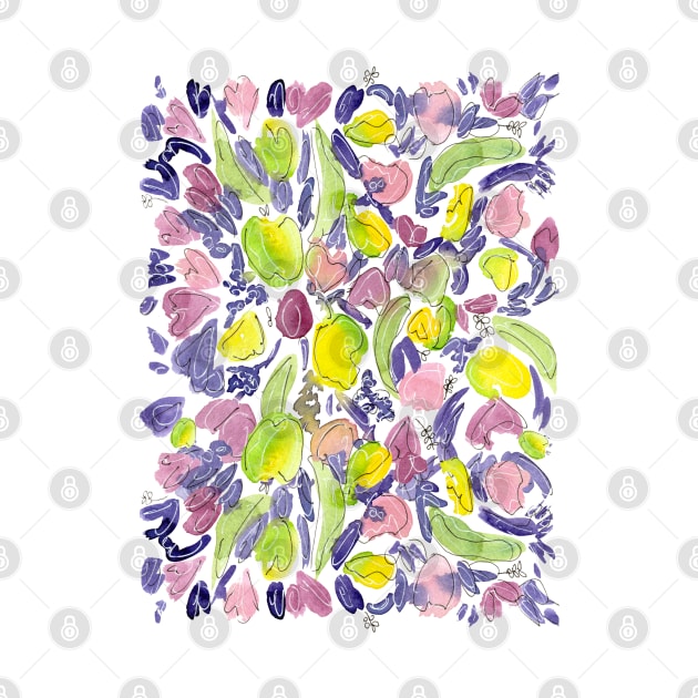 watercolor vibrant floral by Earthy Planty