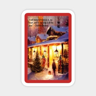 Honoring a Dickens Christmas Magnet