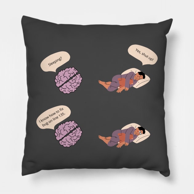 Developer Memes Gift For Software Developer QA Engineer Pillow by ohsheep