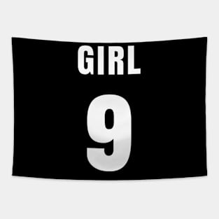 GIRL NUMBER 9 FRONT-PRINT Tapestry