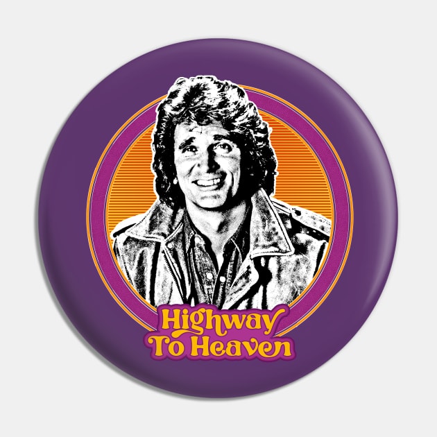 Highway To Heaven / 80s Kid Fan Design Pin by DankFutura