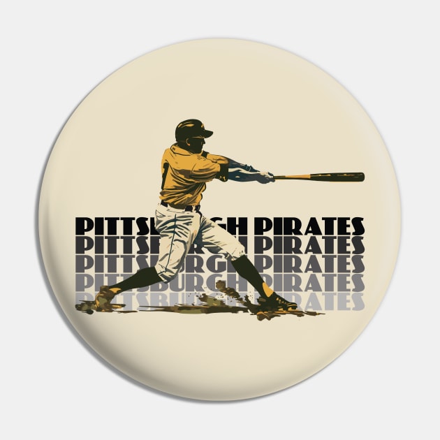 Retro Pittsburgh Pirates Slugger Pin by Rad Love