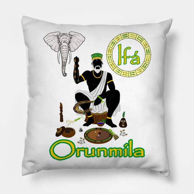 Orunmila - Ifá Pillow by Korvus78