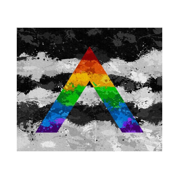 Abstract Paint Splatter LGBT Ally Pride Flag Pattern by LiveLoudGraphics