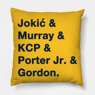 2022 2023 Denver Nuggets Blue Pillow