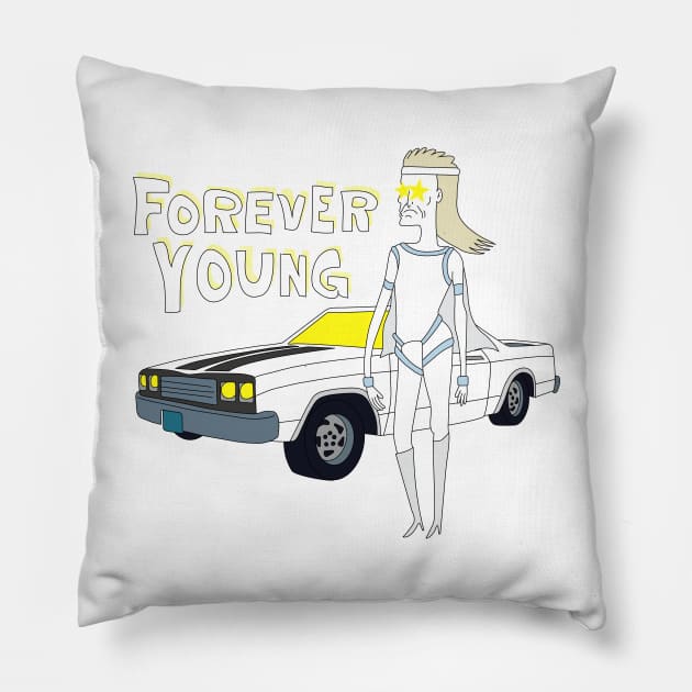 Gary (Forever Young) Pillow by ChickandOwlDesign