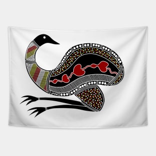 Aboriginal Art - Emu Red Tapestry