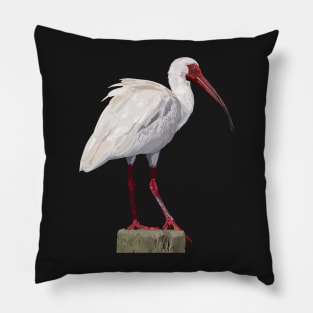 White ibis Pillow