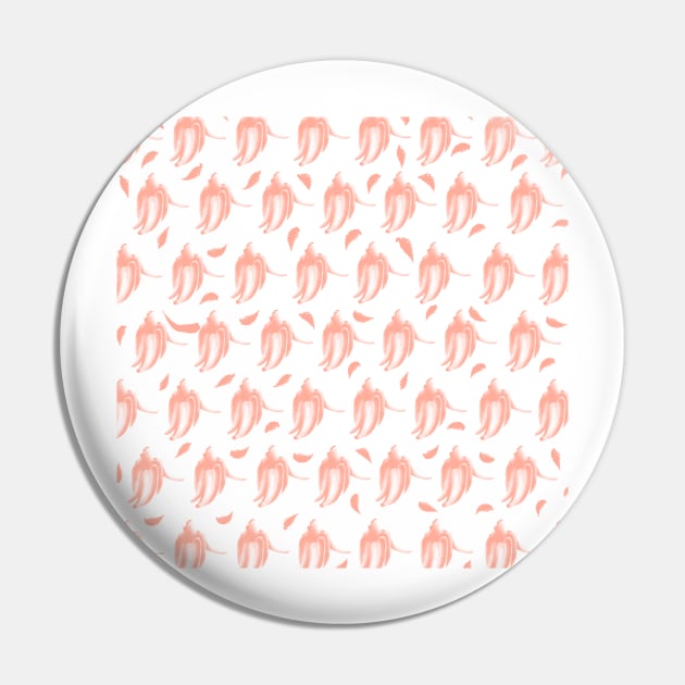 Pink Banana Pattern Pin by mailboxdisco