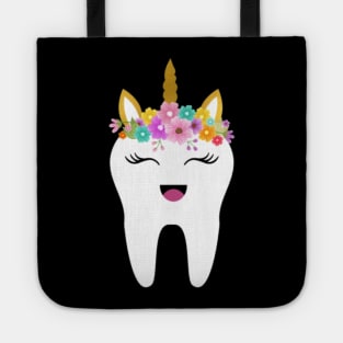 Unicorn Tooth Dentist Tooth Fairy Gift First Tooth Tote