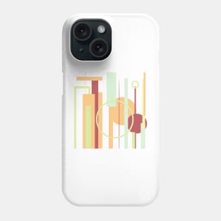 Pastel mid century Geometric pattern paint Phone Case