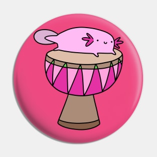 Axolotl and Djembe Pin