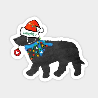 Christmas Labradoodle Naughty Dog Magnet