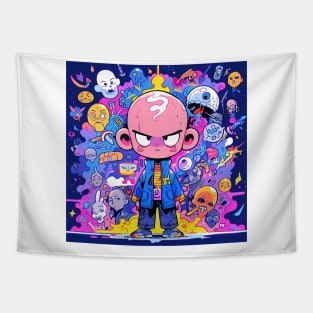 Mystical Doodle Meditator Tapestry