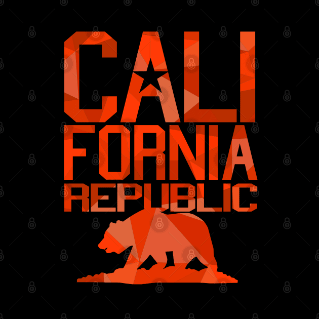 California Republic Bear (spicy red version) by robotface