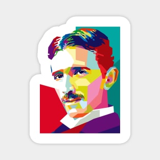 Tesla in pop art Magnet