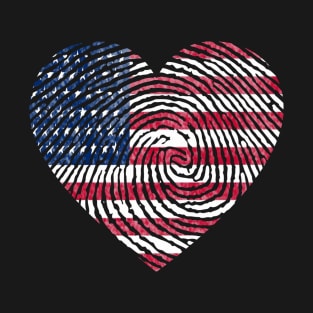 US flag fingerprint T-Shirt