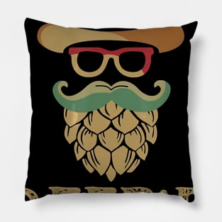 Beer'd Vintage Beard For Craft Beer Lovers Pillow