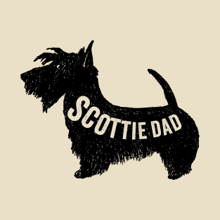 Scottie dad Scottish Terrier dog dad design vintage style T-Shirt