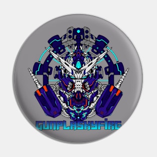 gunplaskyfire logo Pin