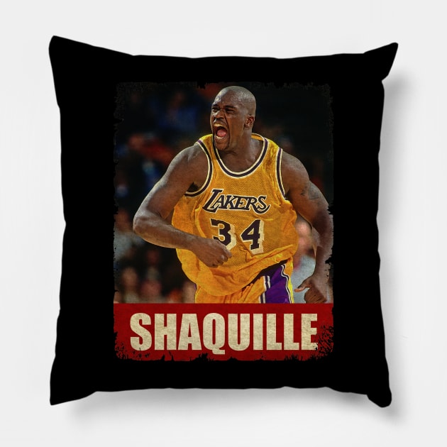 Shaquille O'neal - NEW RETRO STYLE Pillow by FREEDOM FIGHTER PROD