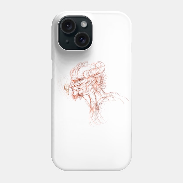 Shakespeare Othello Sketch Phone Case by llindesign 