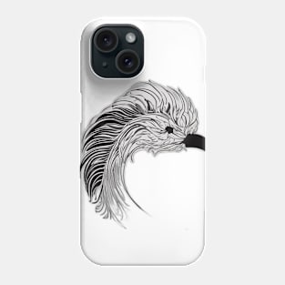 Monochrome Betta Fish Artwork No. 450 Phone Case