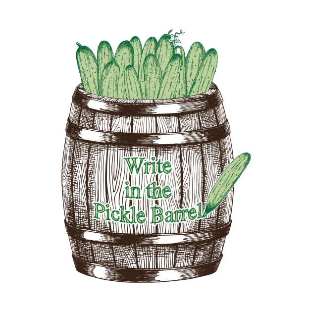 Write in the Pickle Barrel Logo by newlanternmedia