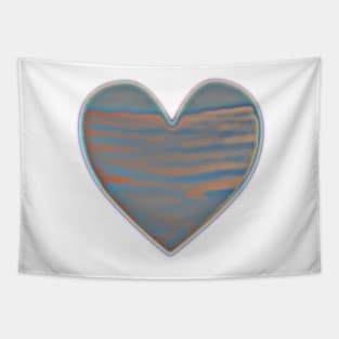 Cloudy Heart In Blue Tapestry