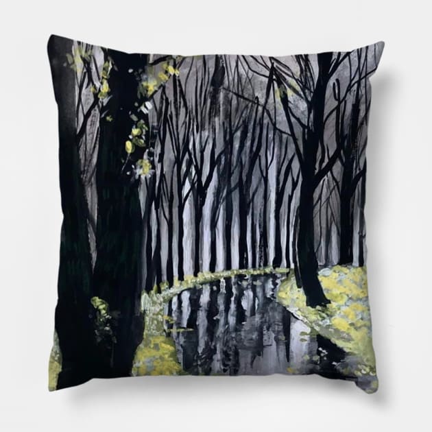 ghosts of spring Pillow by parkinart