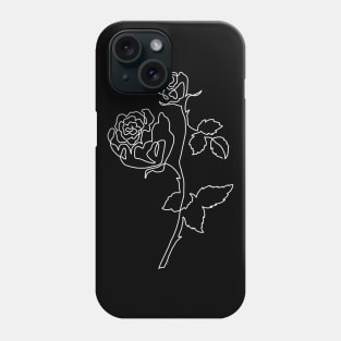 Roses Minimalist Art Minimal One Line Drawing Rose Flowers Phone Case