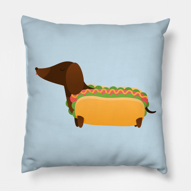 Wiener Dog In A Bun Dog Pillow Teepublic