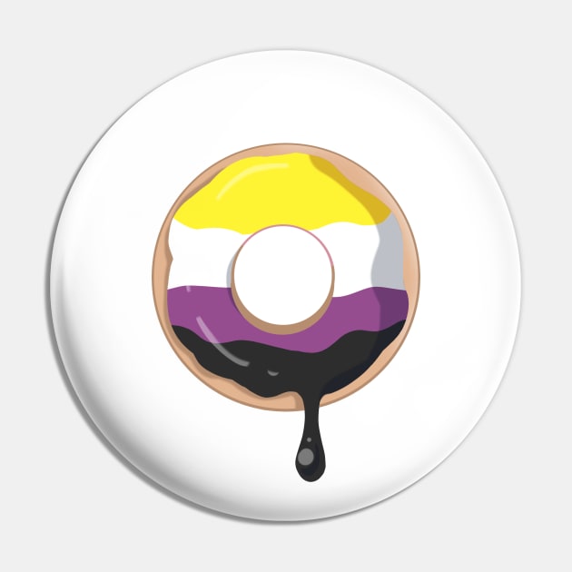 Non-Binary Donut Pin by LittleGreenHat