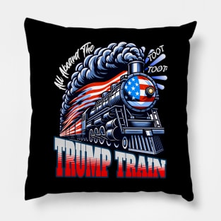 All Aboard The Trump Train 2024 Pillow