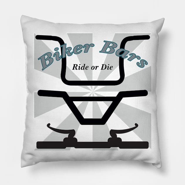 Biker Bars Pillow by CreativePhil