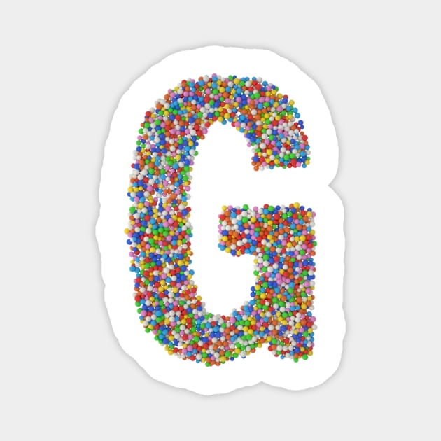 Sweet sprinkles - letter G Magnet by peggieprints