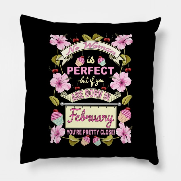 February Woman Pillow by Designoholic