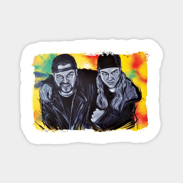 Jay and Silent Bob Magnet by Lopan4000