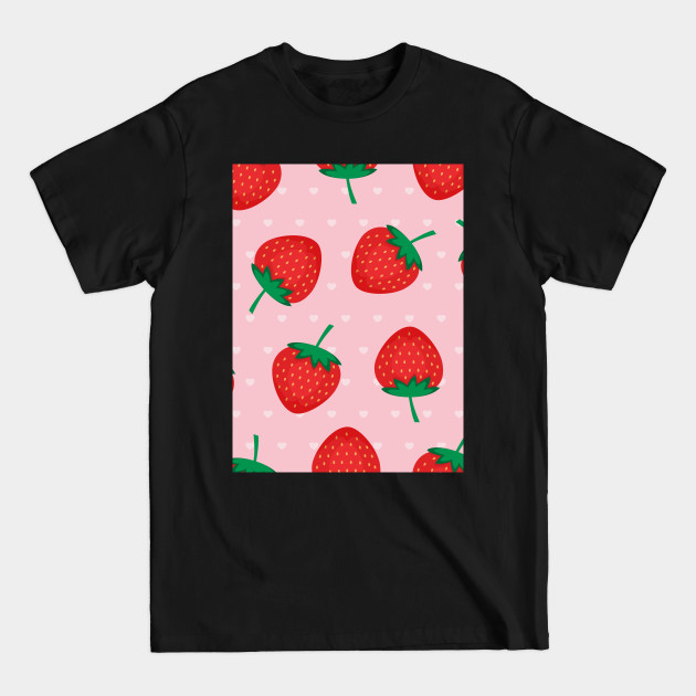 Discover Pink Strawberries - Strawberry - T-Shirt