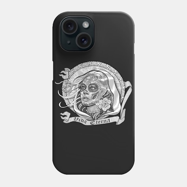 Day of the Dead Catrina Phone Case by AyotaIllustration