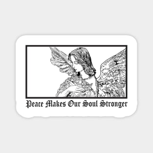 Aesthetic Angel: Old Greek Sculpture Design - Peace Makes Our Soul Stronger Magnet