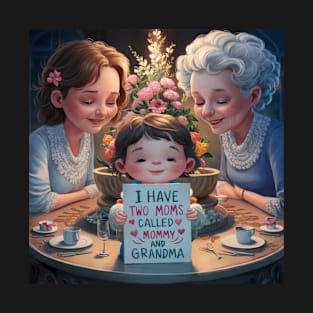 I have Two Mothers Called Mommy And Grandma T-Shirt