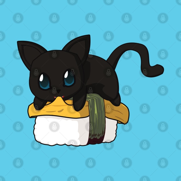 Black Cat Tamago Sushi by Myanko