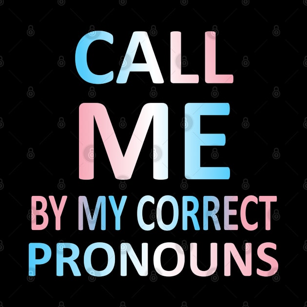 Call Me By My Correct Pronouns | Trans Flag by jverdi28