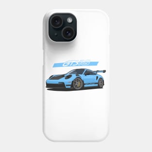 Car 911 gt3 rs light blue Phone Case