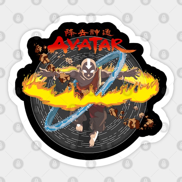 Avatar: The Last Airbender Adult Aang 3 Glossy Vinyl Sticker